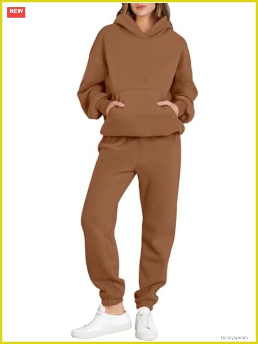 2 Piece Fleece Lounge Sweat Set Hoodie & Jogger Pants Tracksuit